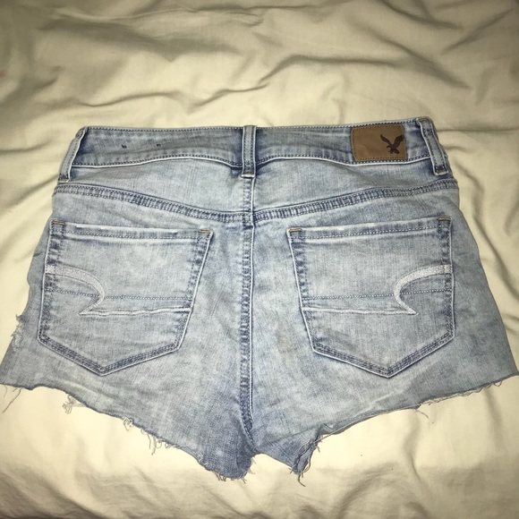 American Eagle Red Rose Embroidered Jean Shorts - Picture 6 of 6